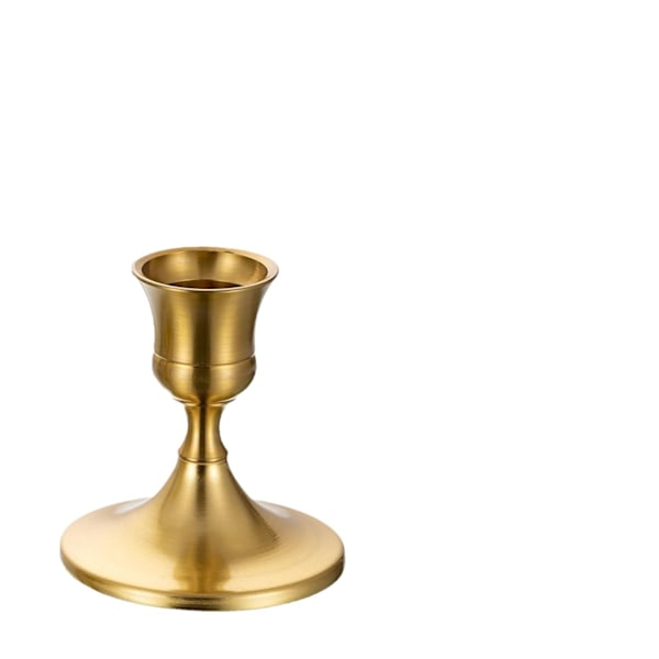 Liten Ljusstake Guld - Set om 4 Dekorativa Metallbröllopsljusstakar för Pelarljus Jul Heminredning Advent Modern Bordscentrum