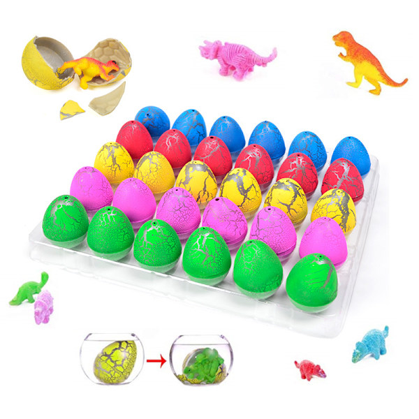 10 st/set Magiska kläckande växande dinosaurieägg Lägg till vatten Växande ägg Djuruppfödning