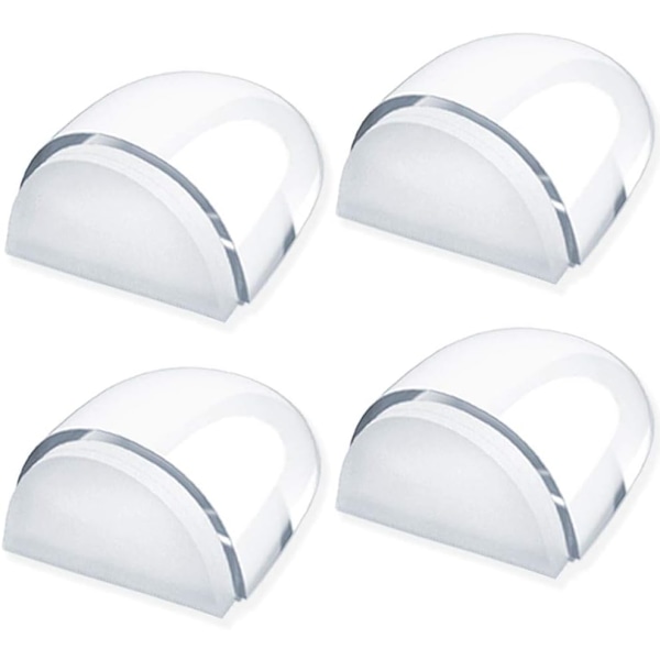Dørstoppere, [Sett med 4] Transparent dørstoppere og stoppere Klebende dørstopper for gulv og parkett 4.1*3.9*2CM