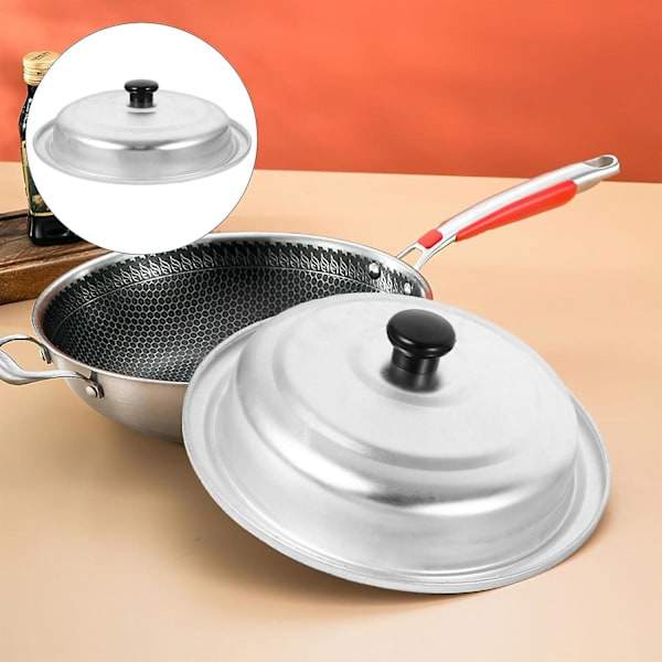 Rund grytlock Frying Pan Lock Matlagningslock 22cm Aluminium Universa