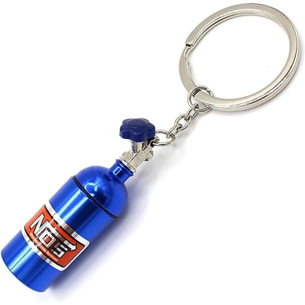 Nitrous Oxide Flaske Nøglering NOS Bil Motorcykel Gave Nøglering Tuning Mand Mini Udledning Gas Rat