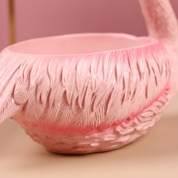 Hartsiflamingo-koriste-eläinten linnut patsas mehikasvi ruukku Flo