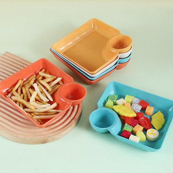 4 st plastserveringsplattor set potatischips tallrik robust snacks tallrik sushi tallrik 7,3 x 6,6 tum