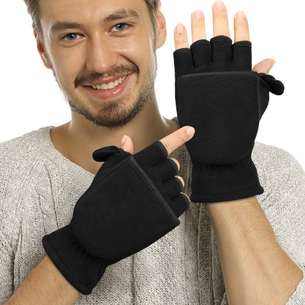Vinterkonvertibla handskar Flip Top Vantar Varm Polar Fleece för