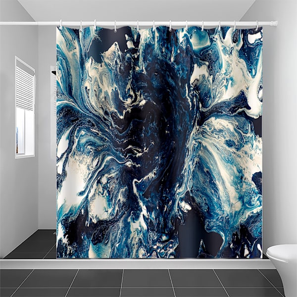 Moderne, enkel vanntett dusjforheng, maskinvaskbar, tørker raskt, 180x180cm
