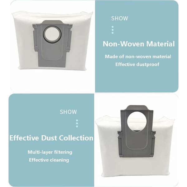 Tillbehör till sopsäckar, dammsugarpåsar för Roborock Q7 T8 S7 MAXV Ul
