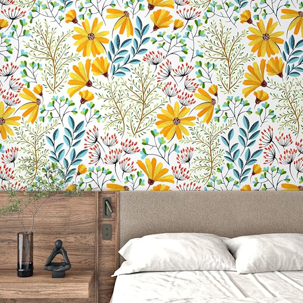 Trooppinen viidakko -liimattava tapetti 45 cm x 300 cm seinäkoriste, itseliimautuva huonekaluvinyylitapetti, vihreä viidakko, lastenhuone, aikuisten liimattava c