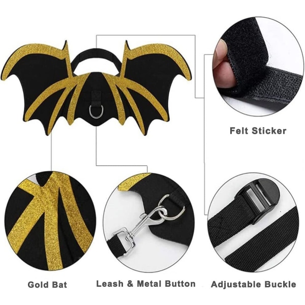 Hunde Halloween Kostumer, Flagermus Vinger Til Hund, Hunde Halloween Kjole, Halloween Kostume Til Hund Til Halloween Fest Gunst