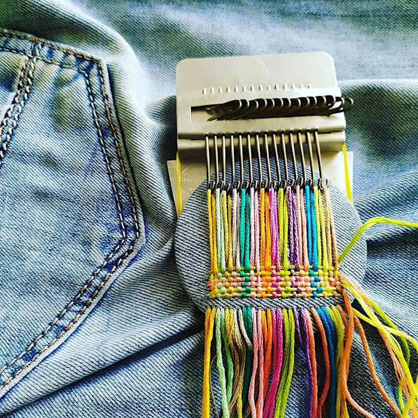 DIY Klädsömnad Liten Vävstol Liten Lagningsvävstol Liten Vävstol För Stoppmaskin
