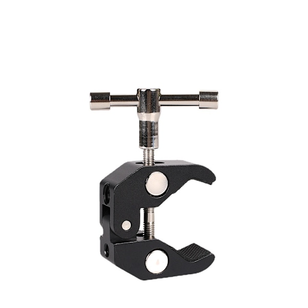 Super Clamp 2-pak til Tripodben, Kameraovervågning, LED-lys, Sort