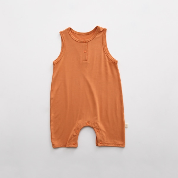 Unisex Baby Bomuld Ærmeløs Bodysuit orange 80cm