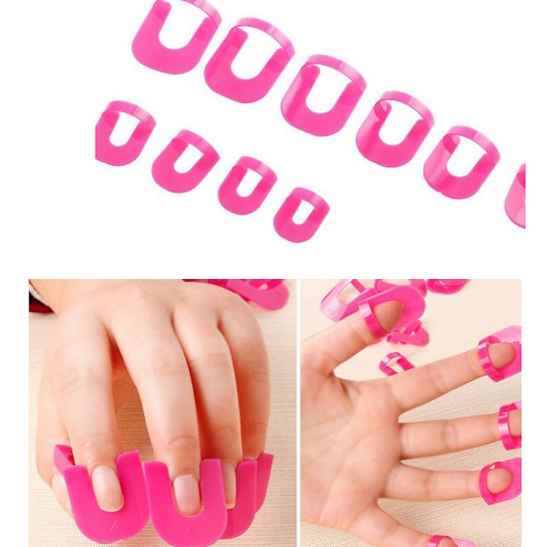 Manicure Anti-overløb Dæksel, Neglelak Stencils Kit, 52 Stykker Neglelak Stencil Genanvendelige, Neglekunst Spidsbeskyttere