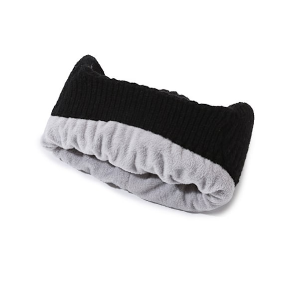 Mænd Kvinder Lang Hat Vinter Varmt Hat Tyk Strikket Uld Kuldebeskyttende Øreklapper Beanie Plaid Hat