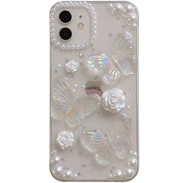 Kompatibel med 12 3D Butterfly Floral Clear med Design Aesthet