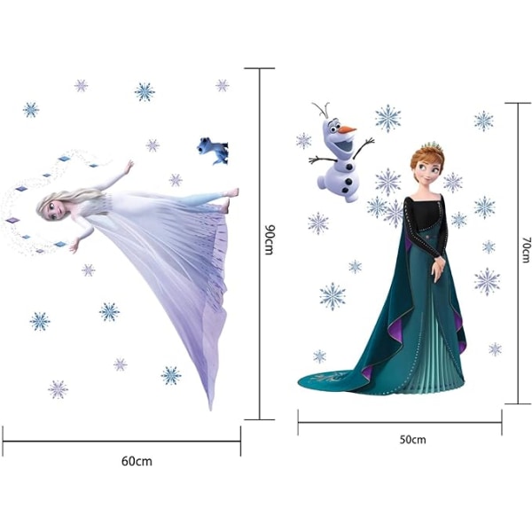 XXL Frozen Disney Frozen Wall Stickers Avtagbar Vardagsrum Elsa Wall Stic