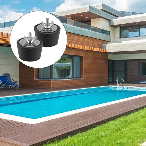 Vinterpropper pool gummiplugger, 2 stk. vinterpropper pool 38mm, rustfrit stål