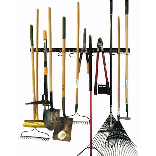 Justerbart Opbevaringssystem, 120cm, Væghængte Værktøjsstativer, Væghængt Værktøjsarrangør, Garagearrangør, Haveværktøjsarrangør, Perfekt til Garage S