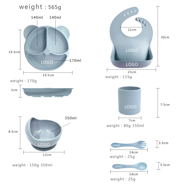 Eule Silikon geteilte Saugplatte set