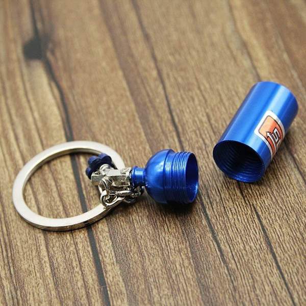 Nitrous Oxide Flaske Nøglering NOS Bil Motorcykel Gave Nøglering Tuning Mand Mini Udledning Gas Rat