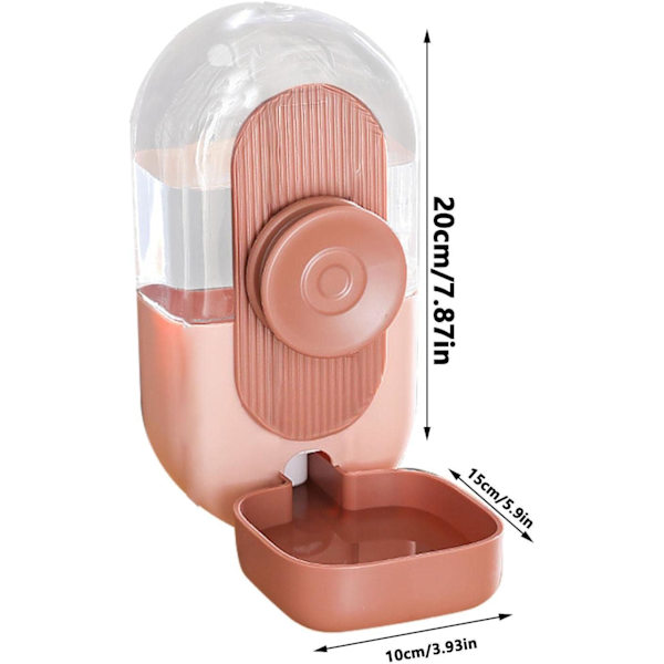 Kanin vanndispenser, 28oz automatisk hengende tyngdekraftsmat vanndispenser
