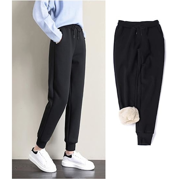 Dames Vinter Varme Sherpa Foret Athletic Sweatpants Jogger Fleece Bukser（Størrelse：XXL）