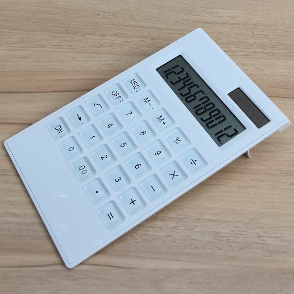 1 stk. Student Scientific Desktop Sol- og Batteridrevet Hvid Lommeregner