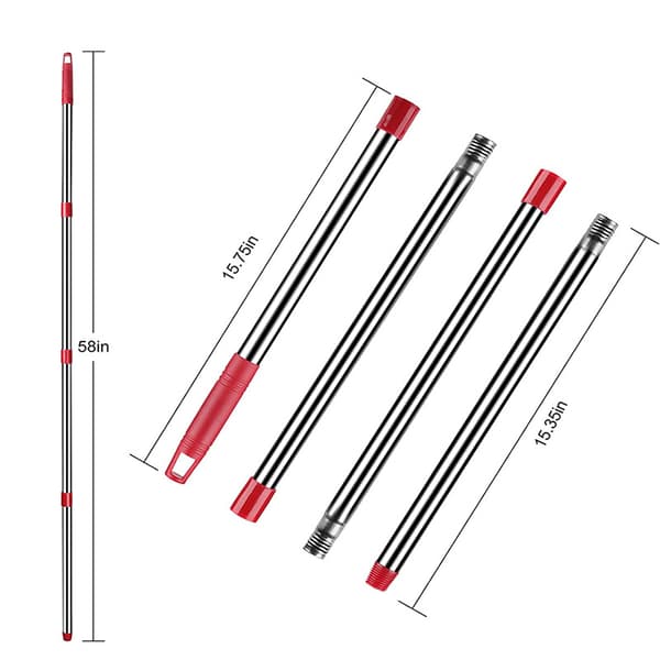 Fiber Mopping Pad, Miljøvennlig 4PCS Effektiv Mopp Kl