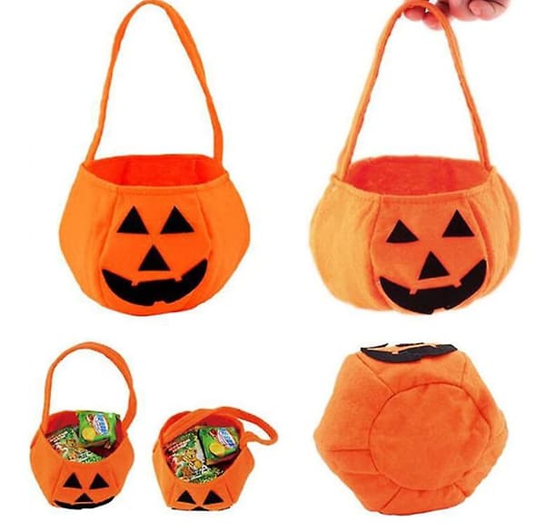 2 st Halloween Pumpa Godispåsar Presentpåse