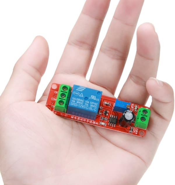 2PCS NE555 12V DC Justerbar 0-10 Sekunders Tidsfördröjningsrelä Switch Module Shi