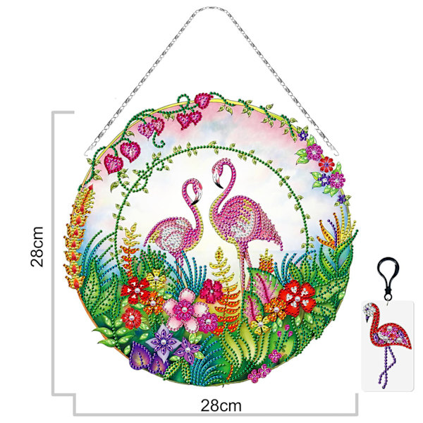 DIY Juldiamantmålning Hängande Kit för Vuxna, Akryldiamantmålning Hänge Ornamentbräda Kit