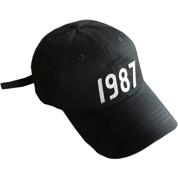 1987 Baseball Cap Retro Wild Peaked Cap Solskydd Solhatt 21-23.6\" SVART FÄRG