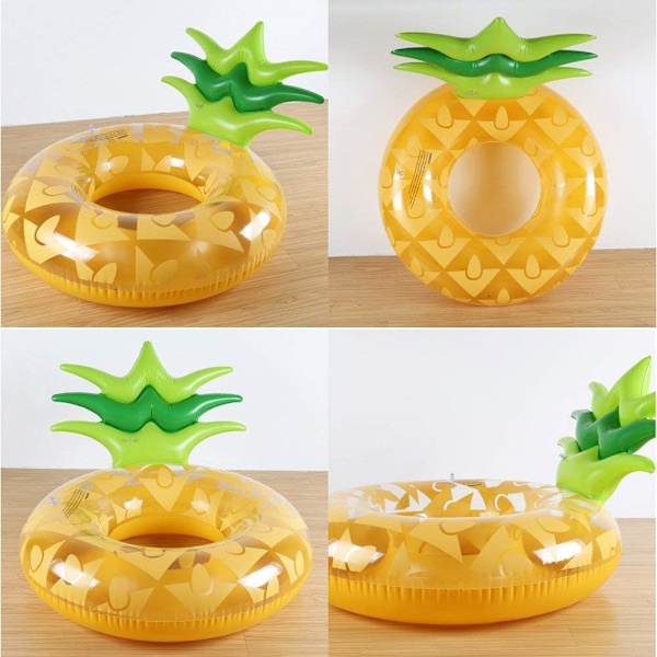 Oppustelig luftmadras kæmpe svømmering pool - 45CM ananas svømning dyr svømmering luftmadras vand strandfest legetøj vandlegetøj sommerlegetøj børn voksne