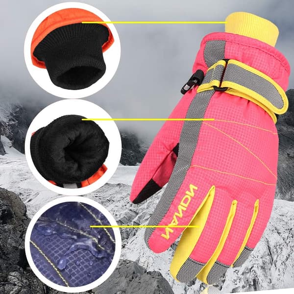 Børneski- og snowboardhandsker til vinter, varme og kolde vejr