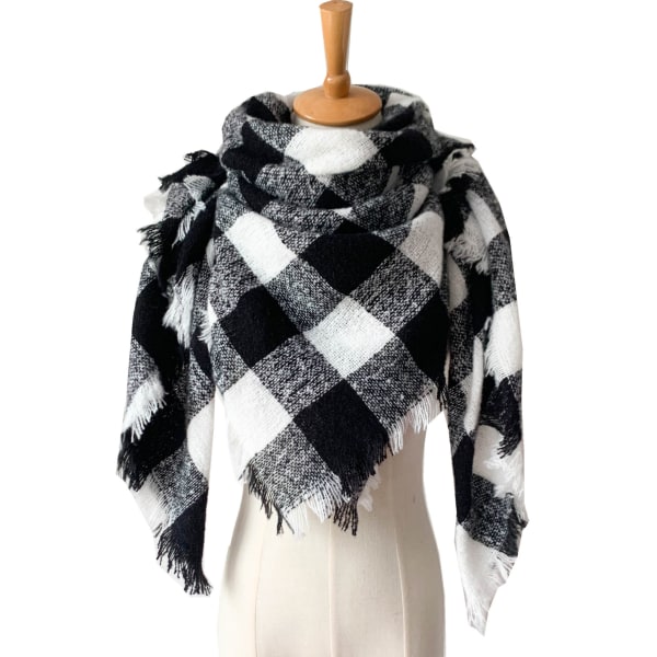 Dames Varm Lang Sjal Vinter Wraps Store Tørklæder Strik Cashmere F