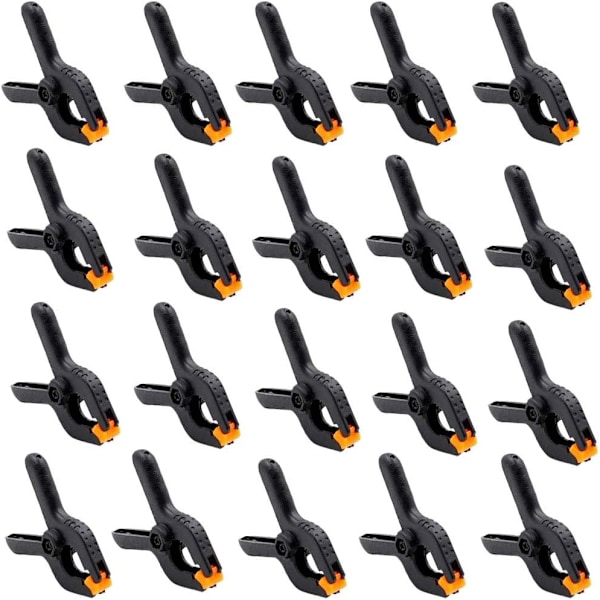 20 stk. Mini fjederklemmer - Små klemmer 70mm DIY plastik fjederklemme til P