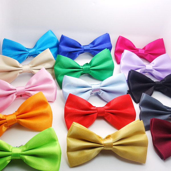 Enkel Polyester Fluga - Ljus Lila