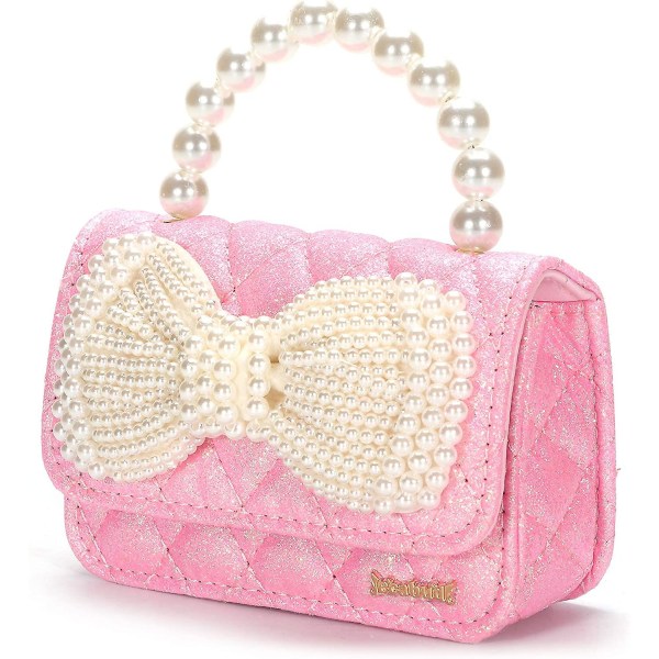 Söt Toddler Sparkly Bow Small Crossbody-väskor rosa