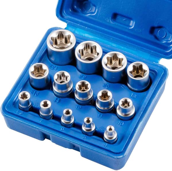 14 stk E4-E24 E-Torx Hex Hun Torx Sokkel Sæt