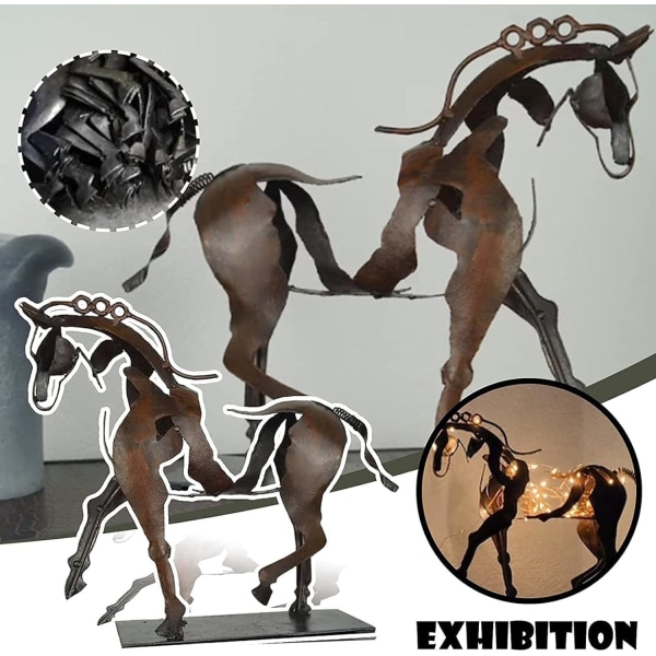 Hestskulptur Metalstatue, Moderne, Rustikke Metalstatue Dekoration