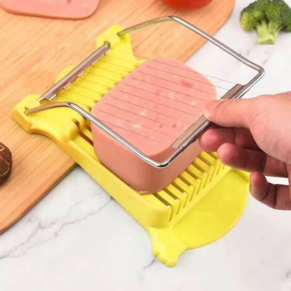 Egg Cutter, Profesjonell Egg Cutter, Kuttertråder i Rustfritt Stål, Manuell Egg Slicer Multifunksjonell Egg Cutter for Egg, Jordbær, Kiwi, Myk