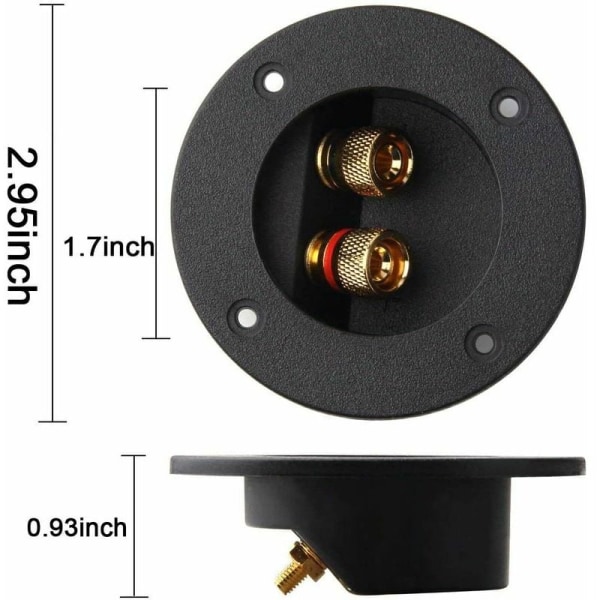 2-vägs högtalarterminalblock 2 st högtalarterminalbindningsstolpe för subwoofer