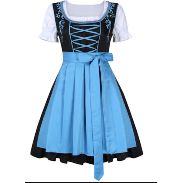 Bayerska barn Dirndl-klänning barn flickor Oktoberfest öl piga kostym Fancy scen show festklänning-2XL