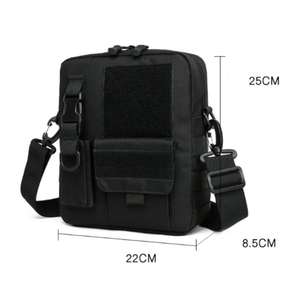 Skulderveske, Messenger Bag, Militær Arbeids Taktisk Veske med Nøkkelpose, Multifunksjonell Veske for Menn og Kvinner for Vandring, Reise, Sykling