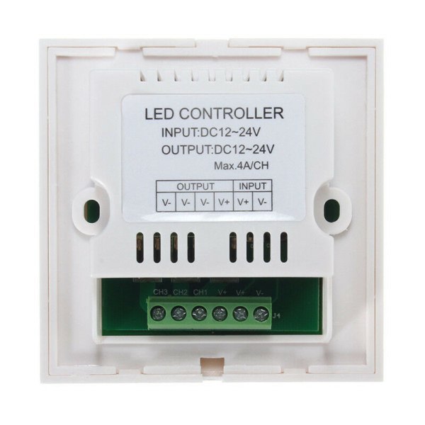DC 12-24V LED Touch Wall Controller Panel med ljusstyrka ändra dimmer S