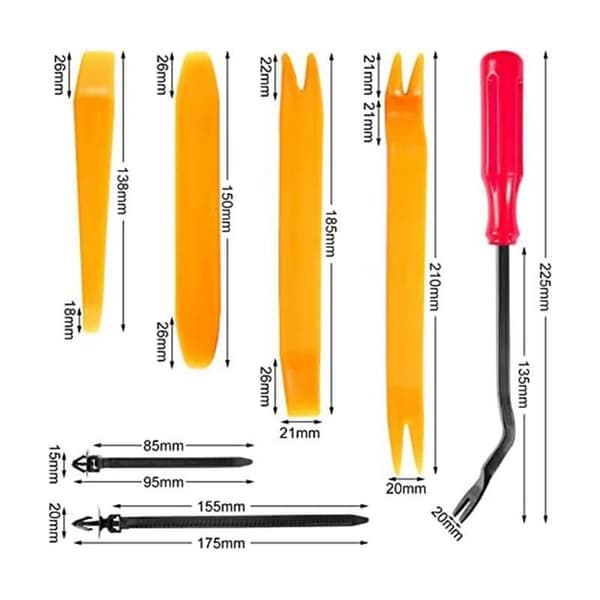 Bilfästelement Clips, 925 st Universal Auto Clips, Plastnit för Bil