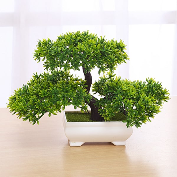 Kunstig fyrretræ Bonsai plante til kontor/vindueskarm/gård