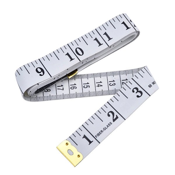 1 dubbelsidigt måttband för sömnad, bröst/midjemått, 150 cm,