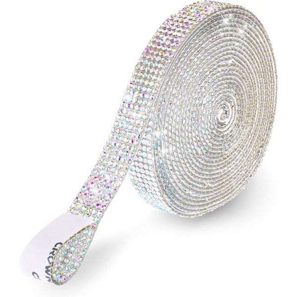 1 rulle självhäftande strassremsor strassband självhäftande strassband rulle diamantband silver bling