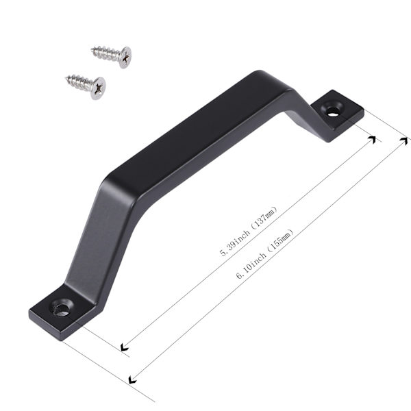 Set med 2 st ladugårdsdörrhandtag skåpdörrhandtag aluminiumlegering skjutdörr