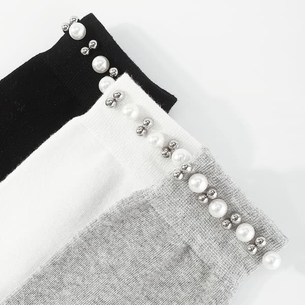 Fleece Sokker Leggings, Sort